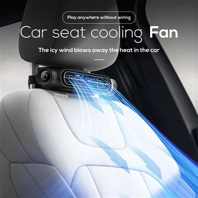 Ventilateur d'appui-tête de voiture réglable à 3 vitesses rechargeable CF07